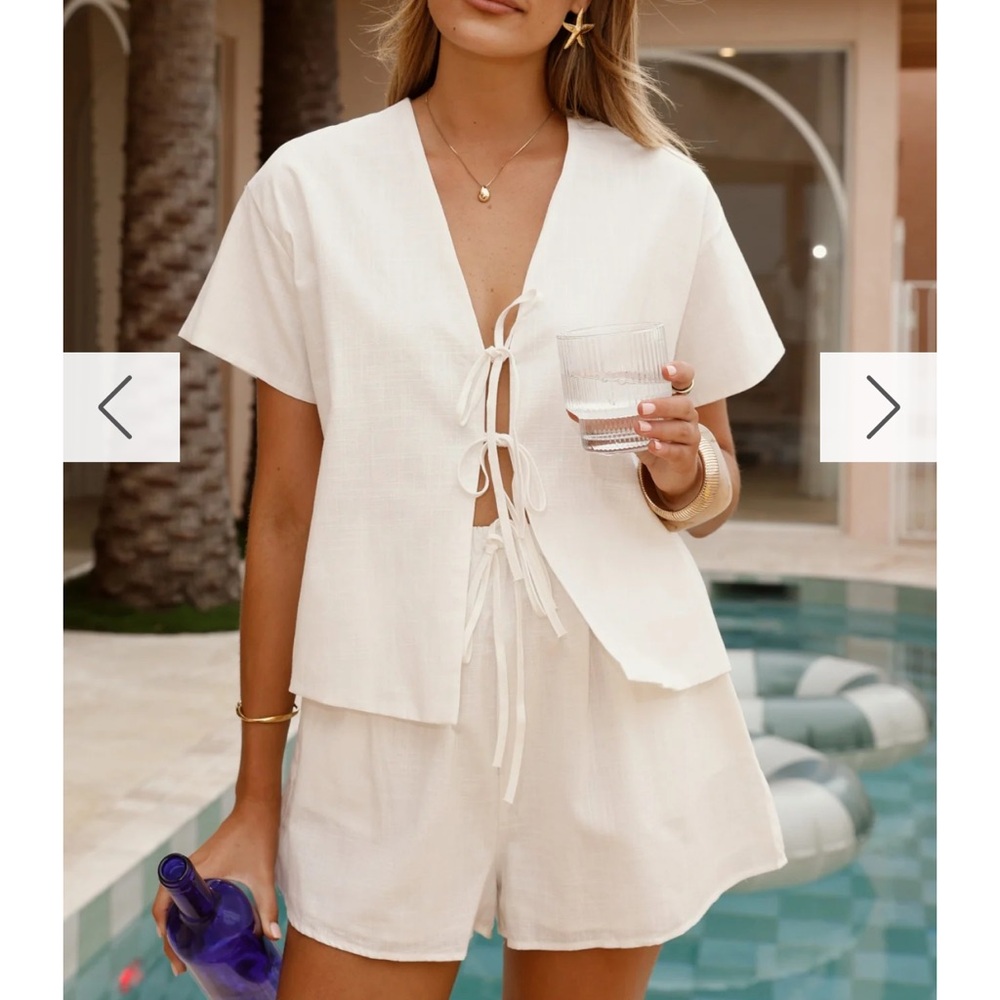Chic Cream Women's Swim Cover-Up Set
